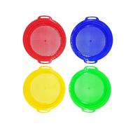 YUNGLOO Confezione da 4 setacci per bambini all'aperto in spiaggia divertente gioco del tesoro e giardinaggio strumenti tesori all'aperto