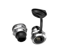 YUNGLOO Coppia di accoppiatori USB 3.0 femmina per montaggio a pannello, alloggiamento in lega di zinco resistente alla corrosione, installazione senza problemi sul dado posteriore su accoppiatore USB