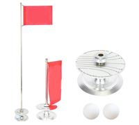 YUNGLOO Golfs Putter Swing Formazione Strumento Golf Pin Flag Hole Cup Set Per La Pratica del Cortile Bandiera Retrattile E Coppa Flagstick Foro Per Mettere Tappetino Verde