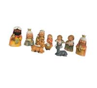 YUNGLOO Natività Figurine Sacra Famiglia Figura Con Asino Figura Ornamento Da Tavolo Decori Religiosi Figurine