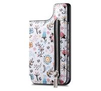 YUNGLOO Piccolo porta carte di credito mobile con supporto pieghevole e slot multiplo, presa sicura per un facile accesso Organizzazione Porta carte posteriore del telefono con strato di blocco