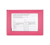 YUNGLOO Porta carte compatto per passaporti in tinta unita con slot trasparente resistente all'acqua in PVC custodia compatta per passaporto e carte, Rosso rosato, Bellezza di massa