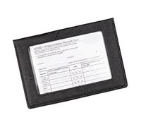 YUNGLOO Porta carte compatto per passaporti in tinta unita con slot trasparente resistente all'acqua in PVC custodia compatta per passaporto e carte, Nero , Bellezza di massa