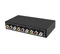 YUNGLOO Professionale 2Input AV Video Music Selettori Video Switcher Splitter per Studio Home Entertainment Systems Metal Switcher Professionale