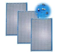 YUNGUI Scheda di protocollo PCB, confezione da 3 schede prototipi PCB saldabili per elettronica fai da te e kit di saldatura (10,2 x 15,2 cm, blu), 10,2 x 15,2 cm