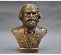YUNHAO China folk in ottone bronzo Made Colossus leader Karl Marx Head Art statue