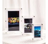 YUNHEST Album Fotografico elettronico Acrilico Trasparente, Cornice for Foto con codice Intelligente, Supporto multiformato ad Alta Definizione, Riproduzione di Video Musicali (Size : 7 inch)