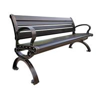 YUNHEST Panchina Da Parco, Panchina Da Esterno, Seduta Da Giardino, Schienale, Seduta For Il Tempo Libero, Lega Di Zinco, Panca A Tre Posti, Alluminio Pressofuso, Colore Bronzo