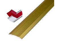 YUNHEST Striscia Antiscivolo Piatta in Lega di Alluminio Autoadesiva, Striscia for Bordo Pavimento, Striscia Soglia Porta, Larghezza 25 Mm, Oro.(Sand Gold)