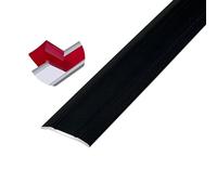 YUNHEST Striscia Antiscivolo Piatta in Lega di Alluminio Autoadesiva, Striscia for Bordo Pavimento, Striscia Soglia Porta, Larghezza 25 Mm, Oro.(Matte Black)