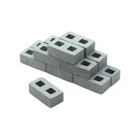 Yunhgft 13 Pezzi Mini Mattoncini Modellini Miniatura Micro Paesaggio Mattoni in Argilla per Simulazioni Edilizie Perfetti per Diorama Casa Modellismo Tavolo, Grigio