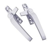 Yunhgft 2 Pezzi Maniglia Blocca Finestra Maniglia per Anta Finestra Maniglia Porta Alluminio Blocco Doppio Utilizzabile in Appartamento Edificio Sicuro, Bianco Sinistra Destra, Taglia unica