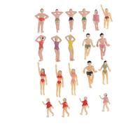 Yunhgft 20 Pezzi Passeggeri Dipinti Modello Personaggi Miniatura Plastica Scenery Accessori Diversi Profili Pronti all'Uso Adatti per Hobby Creativo Paesaggi