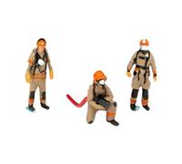 Yunhgft 3 Pezzi Mini Vigile del Fuoco Figura Persone Dipinta a Mano Accessorio Miniatura per Modellismo Diorama Adatto per Fotografia Regali Collezione, Style a