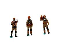 Yunhgft 3 Pezzi Mini Vigile del Fuoco Figura Persone Dipinta a Mano Accessorio Miniatura per Modellismo Diorama Adatto per Fotografia Regali Collezione, Style B