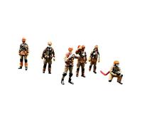 Yunhgft 3 Pezzi Mini Vigile del Fuoco Figura Persone Dipinta a Mano Accessorio Miniatura per Modellismo Diorama Adatto per Fotografia Regali Collezione, Style C