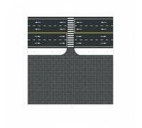 Yunhgft Adesivo Base Traffico Piastra Stradale Urbanistica Modello Strada Curva Incrocio Segmenti Componibili PVC 5mm Segnaletica Chiara Montaggio Semplice, Modello 9