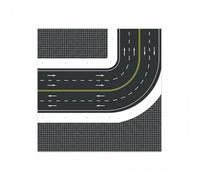 Yunhgft Adesivo Base Traffico Piastra Stradale Urbanistica Modello Strada Curva Incrocio Segmenti Componibili PVC 5mm Segnaletica Chiara Montaggio Semplice, Modello 12