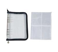 Yunhgft Album Fotografico Custodia per Carte Raccoglitore con Zip Quaderno a Sei Anelli con 25 Fogli Inclusi Adatto per Creare Libri di Ricette E Ricordi Fami, Nero