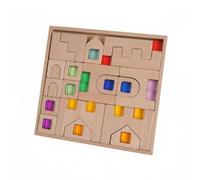 Yunhgft Blocchi Acrilici per Bambini Set Puzzle Legno Blocchi Costruzione Incastri Forme Gioco Sensoriale con Pezzi Trasparenti Che Evidenziano i Colori