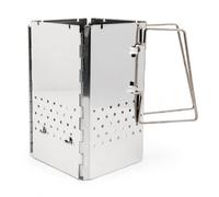 Yunhgft Ciminiera Accensione in Acciaio Inox Pieghevole e Portatile per Griglie a