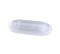 Yunhgft Ciotola di Selenite Piatto di Ricarica Contenitore per Cristalli Ornamento Da Tavolo in Gesso Lucido per La Pulizia Delle Pietre Adatta per Esposizio, 15 cm x 7 cm