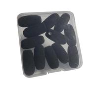 Yunhgft Confezione Da 12 Cuscinetti Auricolari Antivento: Comodi, Leggeri E Facili Da Usare, Forniti con Una Custodia in Schiuma Portatile, Nero 3.6 Cm
