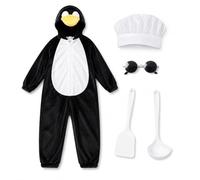 Yunhgft Costume Cosplay Pinguino, Travestimento Animale Divertente con Accessori da Chef per Feste a Tema, L (165-175cm)