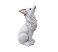 Yunhgft Decorativa Statuetta Animale Scultura Resina d'Arredo per Interni Ed Esterni Adatta a Balcone Giardino Sala Lettura Regalo, Alzando Lo Sguardo in Bianco