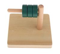 Yunhgft Dischi in Legno per Bambini Giochi Didattici con Supporto Orizzontale Giocattoli Geometrici Materiali per Insegnamento Logica Aiuti