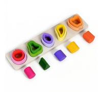 Yunhgft Giocattolo in legno per bambini 2-6 anni, giochi di abbinamento e smistamento forme, giocattoli educativi per lo sviluppo