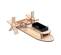 Yunhgft Giocattolo Solare in Legno Modello Nave Esperimento Aereo Kit Scientifico Manuale per Bambini Adatto a Scenari Scolastici E attività, Nave