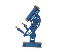 Yunhgft Kit Puzzle Microscopio 3D in Legno, Giocattolo Intelligente, Giocattolo Creativo, Assemblaggio Fai da Te, Ideale Come Regalo di Compleanno, Blu