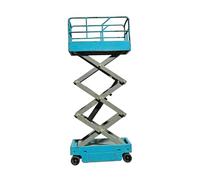 Yunhgft Miniatura Sollevatore Garage Attrezzo Modello Piattaforma Elevatrice Simulazione Accessorio Decorativo per Laboratorio Officina Diorami Esposizione, Blu Vecchio