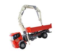 Yunhgft Modello di Camion Gru Giocattolo, Veicolo da Cantiere, Auto da Cantiere, Gioco di Ruolo, Modello di Gru Flessibile Simulata, Camion da Costruzione, Rosso