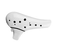 Yunhgft Ocarina 12 Fori Flauto Alto PP Strumento per Performance Musicali Texture Artigianale Adatto per Principianti Regalo Adulti Bambini Studio, Bianco
