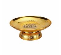 Yunhgft Piatto da Offerte Religiose Vassoio Altare Vassoio Offerte Piatto Cerimoniale con Base Elevata in Plastica Facile da Spostare E Pulire con Motivi in, 18 Cm
