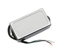 Yunhgft Pickup Humbucker Chitarra Elettrica Ottone Doppia Bobina Mini Pickup Chitarra Piccolo Sostituzione Facile Montaggio Adatto per Uso Professionale Studi, Collo D'argento