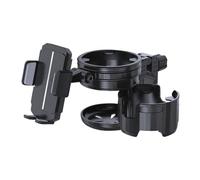 Yunhgft Portabicchieri Da Passeggino Accessorio per Bicicletta Portabottiglie Girevole Supporto per Telefono Integrato Design Versatile Adatto per Genitori I, Nero, Taglia unica