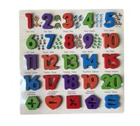 Yunhgft Puzzle Dell'alfabeto con Lettere, Numeri E Parole, Illustrato con Immagini Colorate, Ideale per L'educazione Prescolare, Adatto a Bambini E in, Numeri spagnoli