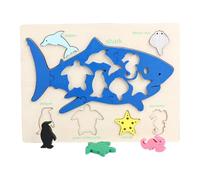 Yunhgft Puzzle in Legno Tavola di Abbinamento Set Educativo E Gioco di Logica per Bambini per Sviluppare Le Abilità Cognitive Adatto Come Regalo per Le Feste, Balena