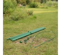 Yunhgft Serra Orto e Tunnel di Protezione, Kit Completo di e Archetti per Orto , Verde , 6mmx43cm: 36 aste + 30 connettori + 15 clip per pellicola singola + un paio di guanti