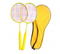 Yunhgft Set Badminton per Bambini 8+ con Racchette Leggere - Kit Completo Include Racchetta Badminton e Volano per Gioco e Coordinazione, Giallo, Racchetta ovale per età superiore a 8 anni