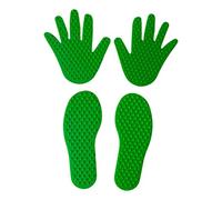 Yunhgft Set di 4 Tappetini per Impronte di, Ideali Come Decorazione per L'asilo, Verde