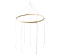 Yunhgft Telaio Carillon Bambù Manuale per Mobile Neonato Fai Da Te Supporto Sospeso Ornamenti Culla Letto Struttura Rotonda Appesa Accessorio Cameretta Adatto, 23 Cm 6 Fori, Taglia unica bambino
