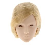 Yunhgft Testa Maschile 1/6 per Figura d'Azione Accessorio in Silicone con Capelli Realistici per Modellismo Statico E Dinamico Adatta a Collezione, d'oro