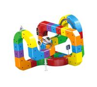 Yunhgft Trenino Elettrico per Bambini E Bambine, Regalo di Compleanno, Include Treno E Segnali Stradali, Giocattolo Educativo, Pista Flessibile 3D, 81 Pezzi
