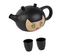Yunhgft Trucco della Teiera per Bambini, Bomboniere, Originale, Educativo, Gioco di Ruolo con Le Tazze da tè, Regalo di Compleanno per Bambini, Nero