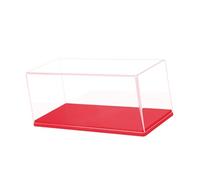 Yunhgft Vetrina Espositiva Modello Auto Scatola Trasparente Acrilica Organizer Espositore Protezione Antipolvere per Collezionismo Automodelli Adatta a Uso PE, Rosso