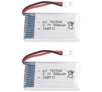 YUNIQUE GREEN-CLEAN-POWER - 2 Pezzi Batterie Lipo Ricaricabili 3.7v, 500mah Lipo Per Rc Droni Quadricotteri Syma X5 X5c X5sc X5sw, Cheerson Cx-30w, Sk